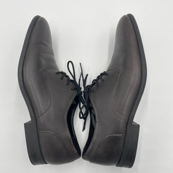 Calvin Klein Dress Shoes Lucca‎ Men Dark Brown Size 9 Calf Leather Professional main image 10